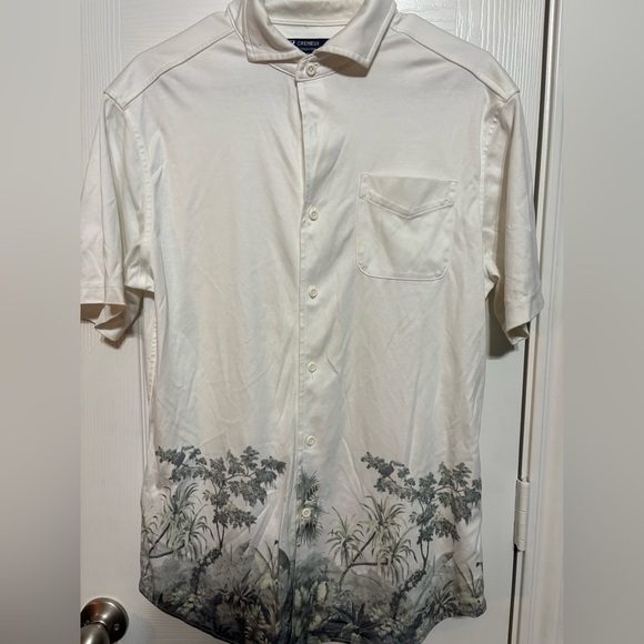 Daniel Cremieux White and Gray Tropical Shirt - Picture 1 of 5